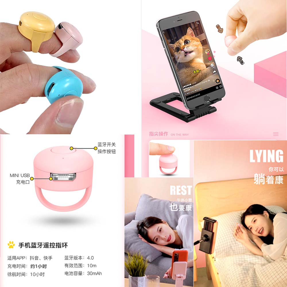 Bluetooth Ring Remote Control-TikTok,Facebook Mobile Phone