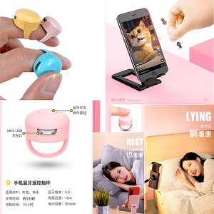 Mini Bluetooth Ring Remote Control-TikTok,Facebook Mobile Phone Bluetooth Camera and Video Remote Control Smart Ring