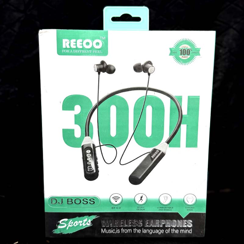 300 Hours REEOO BACKUP  Wireless Neckband- ORIGINAL