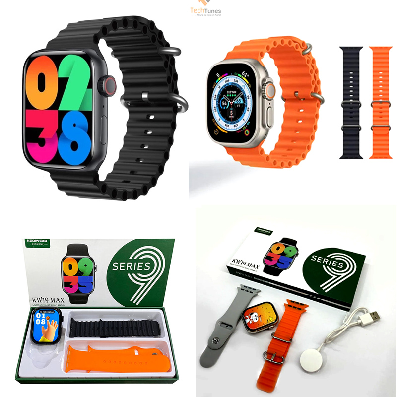 Keqiwear KW19 Max Multifunctional Series 9 Smartwatch – Silver Color